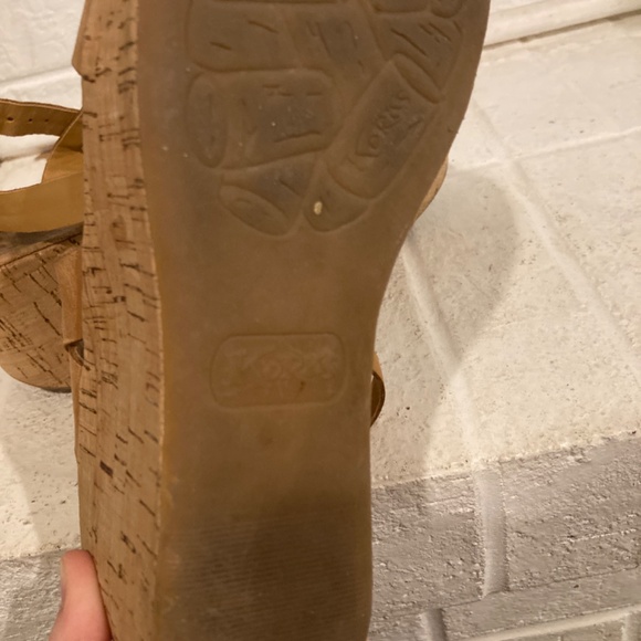 Korks Cute Brown Wedges Size 8 - Picture 6 of 7